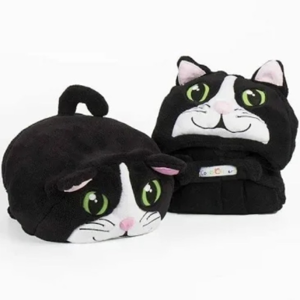 Comfy Critters Blanket Robe Black Cat